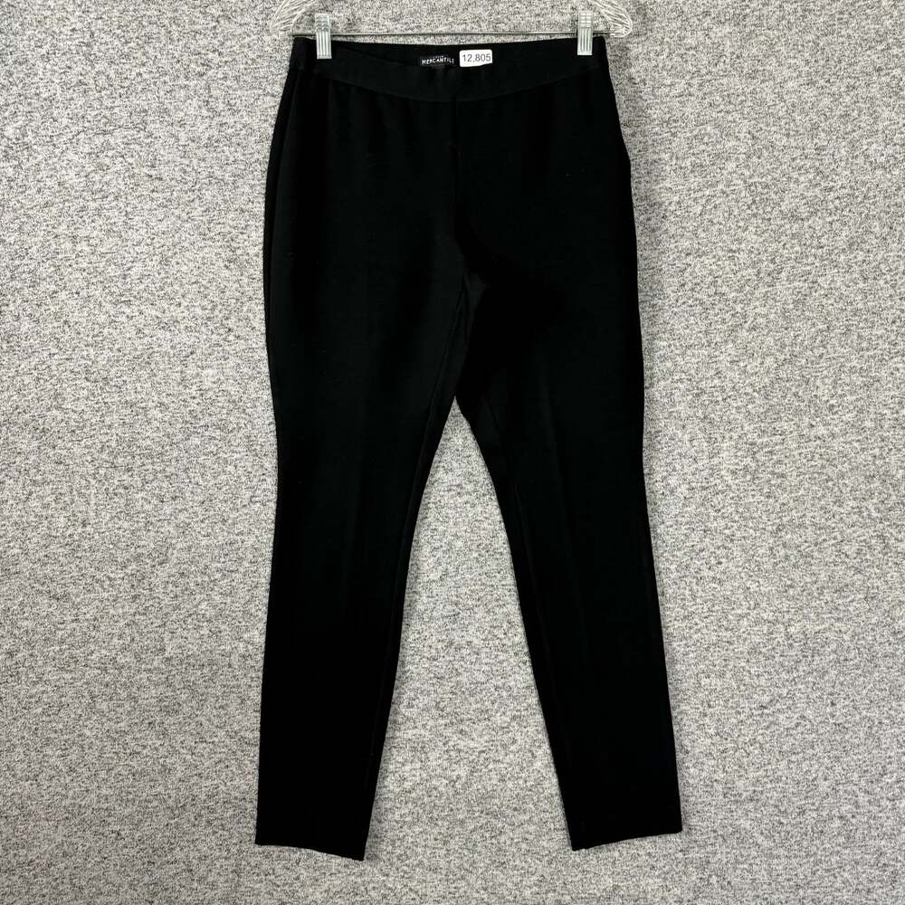 J.Crew Women's Size 10 Black Pleated Side Zip Skinny Leg Pants